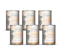 MjAMjAM - premium wet food for dogs - juicy chicken with tender duck on carrots and boiled millet, pack of 6 (6 x 400 g), grain-free with extra meat