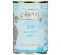 MjAMjAM - premium wet food for dogs - Junior juicy chicken with egg, pack of 6 (6 x 400 g), natural with extra meat