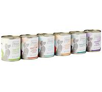 MjAMjAM - premium wet food for dogs - Mixpaket II - With chicken & duck, beef, turkey, veal, turkey, lamb, pack of 6 (6 x 800 g), natural with extra meat