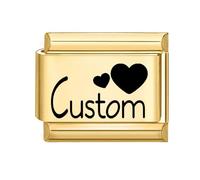 MJARTORIA Personalized Italian Charms Links with Text Custom Italian Charms