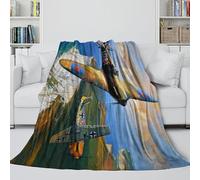 MJASVNDFO British Spitfire Fighter Cozy Blanket - Military Blanket for Sofa Bed Chair Crib - Blanket for Birthday Gift for Hubby Boyfriend Girlfriend Neighbor All Seasons 50x60inch(127x152cm)