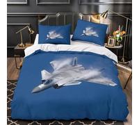 MJASVNDFO Chinese J20 Fighter for Boys Girls Comforter Covers Quilt Cover Duvet Cover 3D Printed Military Soft Microfiber Bedding Set with Pillow Cases with Zipper Closure 3 Pieces King（220x240cm）