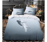 MJASVNDFO Chinese J20 Fighter Quilt Cover Comforter Covers for Boys Girls 3D Print Military Duvet Cover with Zipper Closure Soft Microfiber Bedding Set with Pillow Cases 2 Pieces Single（140x200cm）