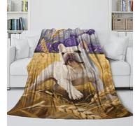 MJASVNDFO French Bulldog Flannel Blanket - Warm Throws for Snuggling In While Watching Movie - Christmas Birthday Gift for Hubby Boyfriend Girlfriend Neighbor 60x80inch(150x200cm)