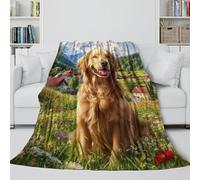 MJASVNDFO Golden Retriever Eye-catching Blanket - Birthday Gift for Hubby Boyfriend Girlfriend - Soft Blanket For Escaping From Life's Travails Occasionally 50x60inch(127x152cm)
