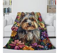 MJASVNDFO Yorkshire Terrier Soft Fleece Blanket - Soft Blanket Like A Hug In A Blanket - Birthday Gift for Hubby Boyfriend Girlfriend Neighbor - Gift for Yourself 80x90inch(200x230cm)