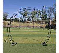 MJBDCVN Heavy Duty Metal Wedding Arch Anti-Rust, Moon Gate Black, Circle Garden Arbor Archway For Bridal Party Decoration, Gardens Decorations OF