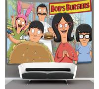 MJCZEGDCR 3D Print Bobs Burgers Wall Tapestry Tapestry Wall Hanging Decoration Tapestries Bedroom Wall Decor Soft Polyester,for Living Room Bedroom Dorm Deco 70cmx100cm