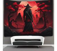 MJCZEGDCR 3D Print Samurai Japanese Ukiyoe Wall Tapestry Tapestry Wall Hanging Decoration Tapestries Bedroom Wall Decor Soft Polyester,for Bedroom,Decorations Beach Blanket College Dorm 100cmx150cm