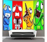 MJCZEGDCR 3D Rainbow Friends Printed Wall Blanket Home Decoration Bedding Poster Wall Art Tapestry Wall Hanging Tapestry Soft Polyester for Bedroom Living Room Dorm Home Decorations 70cmx100cm