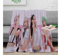 MJCZEGDCR Blackpink Bedding Throw Blanket 3D Printed Soft Cozy Lightweight Fluffy Gifts Plush for Kids Teens Adults for Boys Girls All Season Couch Sofa 80x90inch(200x230cm)