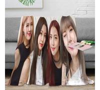 MJCZEGDCR Blackpink Blanket Throw 3D Printed Bedding Plush Gifts Soft Cozy Lightweight Fluffy for Holiday Bed Couch for Boys Girls All Season Couch Sofa 70x80inch(180x200cm)