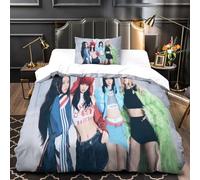 MJCZEGDCR Blackpink Duvet Cover Bedding Set Comforter Cover for Boys Girls Children Teens 3D Bedding with Pillow Cases 2Pcs For Family Adults Single（135x200cm）