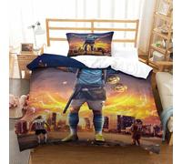 MJCZEGDCR Erling Haaland Duvet Cover 3D Printed Bedding Duvet Cover with Zipper Closure for Home Decro, Soft Microfiber Erling Haaland Bedding Set for Boys Girls Toddler Single（135x200cm）