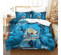 MJCZEGDCR Erling Haaland Duvet Cover Microfiber Bedding Set, 3D Print Duvet Quilt Cover&Pillowcase, 2Pcs With Zipper Closure, Seasons Soft Duvet Cover for Men Woman Kids Single（140x200cm）