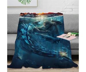 MJCZEGDCR Godzilla Blanket Throw 3D Printed Bedding Lightweight Fluffy Soft Cozy Gifts Plush for Kids Teens Adults for Boys Girls All Season Couch Sofa 40x50inch(100x130cm)