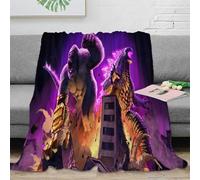 MJCZEGDCR Godzilla Throw Blanket Bedding 3D Printed Lightweight Fluffy Gifts Soft Cozy Plush for Bed And Couch for Boys Girls All Season Couch Sofa 50x60inch(127x152cm)