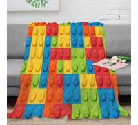 MJCZEGDCR Legos 3D Printed Throw Blanket Bedding Lightweight Fluffy Gifts Plush Soft Cozy for Kids Teens Adults for Boys Girls All Season Couch Sofa 70x80inch(180x200cm)