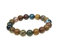 MJDCB 10mm Natural Ocean Jasper Beads Bracelet Healing Crystals Bracelets