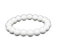 MJDCB 10mm Natural White Shells Beads Bracelet Healing Crystals Bracelets