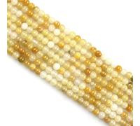 MJDCB 225pcs Natural Small Stone Beads 3mm Mixed Color Yellow Jade Round Smooth Loose Gemstone Bead for Jewelry Making Bracelets Earrings Necklaces Accessories