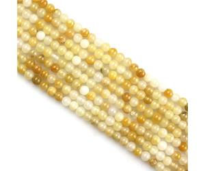 MJDCB 225pcs Natural Small Stone Beads 3mm Mixed Color Yellow Jade Round Smooth Loose Gemstone Bead for Jewelry Making Bracelets Earrings Necklaces Accessories