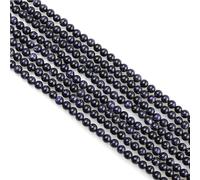MJDCB 225pcs Small Stone Beads 3mm Blue Sandstone Round Smooth Loose Gemstone Bead for Jewelry Making Bracelets Earrings Necklaces Accessories