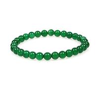MJDCB 6mm Natural Green Agate Beads Bracelet Healing Crystals Bracelets