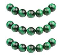 MJDCB Natural Round Stone Beads 10mm Green Tiger Eye Stones Loose Gemstone Beads for Jewelry Making Bracelet Necklace 35pcs