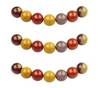 MJDCB Natural Round Stone Beads 10mm Mookaite Jasper Loose Gemstone Beads for Jewelry Making Bracelet Necklace 35pcs
