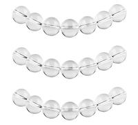 MJDCB Natural Round Stone Beads 8mm White Quartz Crystal Loose Gemstone Beads for Jewelry Making Bracelet Necklace 43pcs