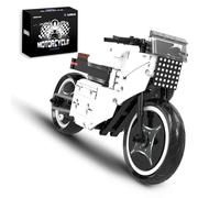 MJDDJA 1:8 Futuristic Motorcycle Building Set for Adults,Kickstand for Display,Collectible Bike Display Model Kits,Gift for Motorcycle Enthusiasts on Birthday(517PCS)