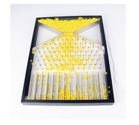 MJDHS Probability And Bell Curve Teaching Materials, Galton Board Dalton Board Physical Experiment Model, Normal Distribution Model Mathematical Teaching Aids, Suitable For Schools, Labo(Color:Yellow)