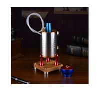 MJDHS Steam Engine Model, All-Metal Vertical Twin-Cylinder Single-Piston Steam Engine Model Kit, Working Engine Model Kit