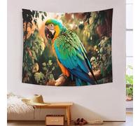 MJFCoin 3D Parrot Print Wall Blanket Home Decoration Bedding Poster Wall Art Tapestry Tapestry Wall Hanging Soft Polyester for Bedroom,Decorations Beach Blanket College Dorm 100cmx150cm