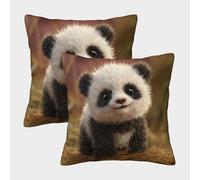 MJFCoin 3D Printed Chinese National Treasures Square Pillowcases Dinosaurs Pillow Case Cushion Decorative Super Soft Pack of 2 for Patio,Couch, Tent, Balcony And Sofa 45x45cm