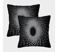 MJFCoin 3D Printed Visual Error Square Pillowcases Dinosaurs Pillow Case Cushion Decorative Super Soft Pack of 2 Home Decor for Sofa Bedroom 50x50cm