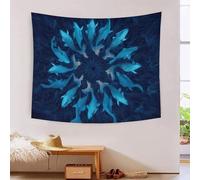 MJFCoin 3D Shark Printed Wall Blanket Home Decoration Bedding Poster Wall Art Tapestry Tapestries Wall Hanging Soft Polyester for Bedroom Living Room Dorm Decor 100cmx150cm