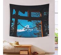 MJFCoin 3D Snowy Mountain Printed Wall Blanket Home Decoration Bedding Poster Wall Art Tapestry Wall Hanging Tapestry Soft Polyester for Bedroom Living Room Dorm Home Decorations 130cmx150cm