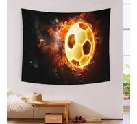 MJFCoin 3D Soccer Ball Print Wall Blanket Home Decoration Bedding Poster Wall Art Tapestry Tapestry Wall Hanging Soft Polyester for Bedroom Living Room Dorm Decor 70cmx100cm