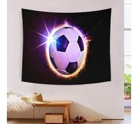 MJFCoin 3D Soccer Ball Print Wall Blanket Home Decoration Bedding Poster Wall Art Tapestry Tapestry Wall Hanging Soft Polyester for Bedroom Living Room Dorm Decor 130cmx150cm