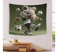 MJFCoin 3D Soccer Ball Print Wall Blanket Home Decoration Bedding Poster Wall Art Tapestry Wall Hanging Tapestries Soft Polyester for Bedroom Living Room Dorm Decor 100cmx150cm