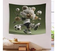 MJFCoin 3D Soccer Ball Print Wall Blanket Home Decoration Bedding Poster Wall Art Tapestry Wall Hanging Tapestries Soft Polyester for Bedroom Living Room, Dorm & Room Decor 150cmx200cm