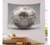 MJFCoin 3D Soccer Ball Print Wall Blanket Home Decoration Bedding Poster Wall Art Tapestry Wall Hanging Tapestries Soft Polyester for Bedroom Living Room, Dorm & Room Decor 130cmx150cm