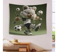 MJFCoin 3D Soccer Ball Printed Wall Blanket Home Decoration Bedding Poster Wall Art Tapestry Wall Hanging Tapestry Soft Polyester for Bedroom Living Room Dorm Home Decorations 70cmx100cm