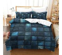 MJFCoin Block Duvet Cover Sets 3 PCS Hotel Quality Quilt Cover Bedding Bed Covers with Pillowcases with Zipper Closure Ultra Soft Hypoallergenic Microfiber Super King(260x220cm)