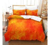 MJFCoin Fires Duvet Cover Sets 3 PCS Hotel Quality Quilt Cover Bed Sets Bed Covers with Pillowcases with Zipper Closure Hypoallergenic Soft Breathable Microfiber King（220x240cm）