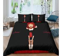 MJFCoin Jennie Kim Duvet Cover 3 PCS Hotel Quality Quilt Cover Bedding Sets Bed Covers with Pillowcases with Zipper Closure Ultra Soft Hypoallergenic Microfiber Double（200x200cm）