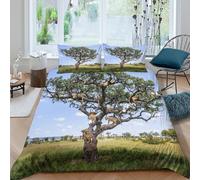 MJFCoin Leopards Duvet Cover 3 PCS Hotel Quality Quilt Cover Bedding Set Bed Covers with Pillowcases with Zipper Closure Breathable Stylish Comforter King（220x240cm）