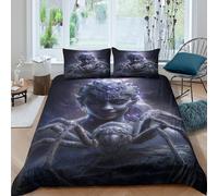 MJFCoin Spider Duvet Cover for Boys Girls Quilt Cover 3D Printed Black Widow Comforter Covers Bedding Set with Zipper Closure with Pillow Cases Soft Microfiber 3 Pieces King(220x240cm)